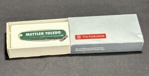 🚨 VINTAGE VICTORINOX METTLER TOLEDO Green Swiss Army Knife In Orig Box 🔪